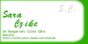 sara czike business card